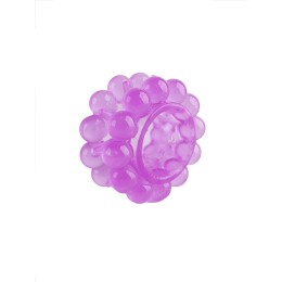 Лиловое эрекционное кольцо с 2 рядами стимулирующих шариков