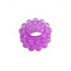 Лиловое эрекционное кольцо с 2 рядами стимулирующих шариков