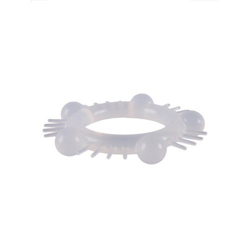 Эластичное эрекционное кольцо с шишечками и шипами