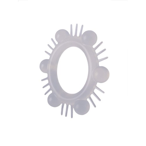 Эластичное эрекционное кольцо с шипиками и шариками