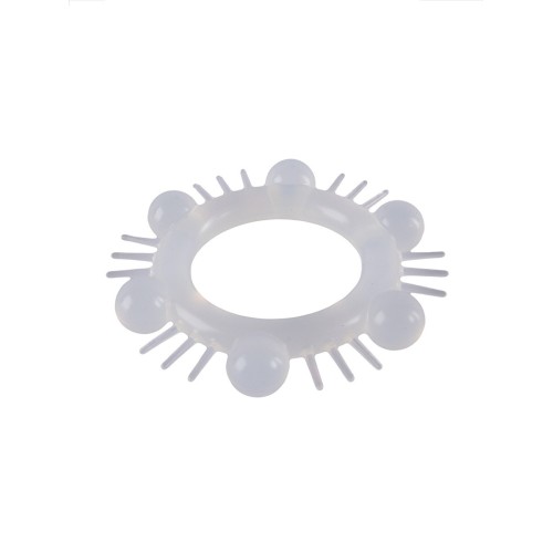 Эластичное эрекционное кольцо с шипиками и шариками