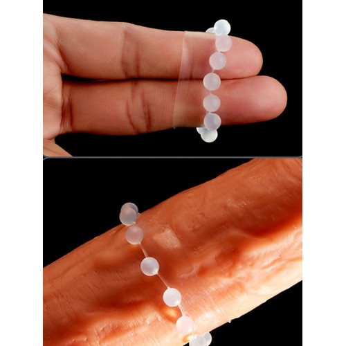 Эрекционное кольцо со стимулирующими шариками сверху и снизу