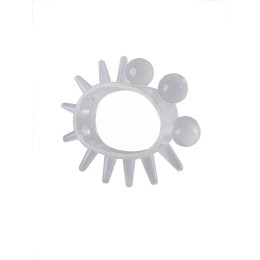 Эластичное эрекционное кольцо с шариками и лучами