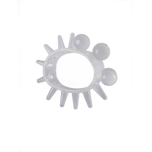 Эластичное эрекционное кольцо с шариками и лучами