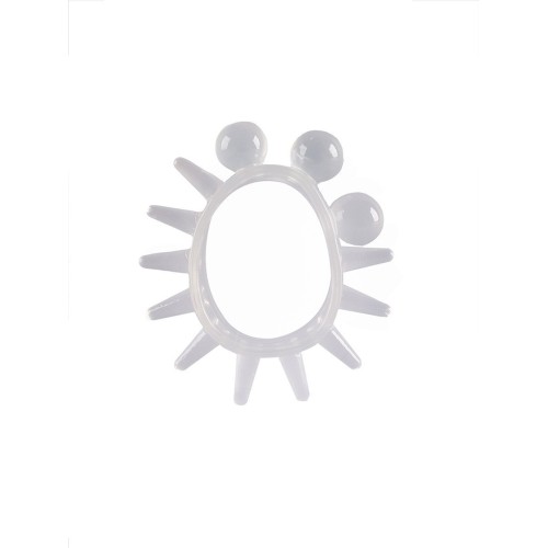 Эластичное эрекционное кольцо с шариками и лучами