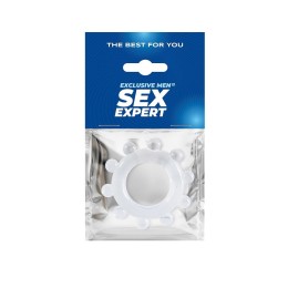 Прозрачное эрекционное кольцо со стимулирующими шариками