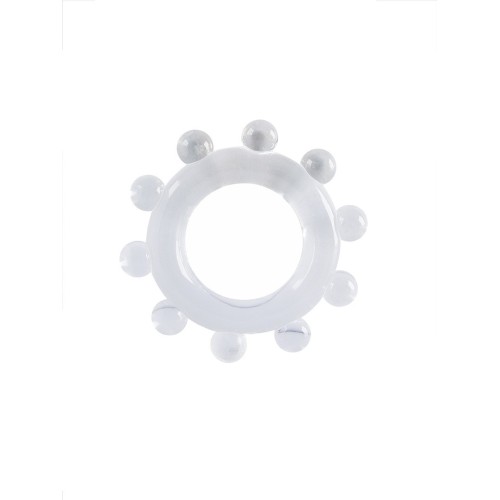 Прозрачное эрекционное кольцо со стимулирующими шариками