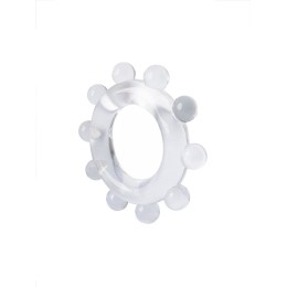 Прозрачное эрекционное кольцо со стимулирующими шариками