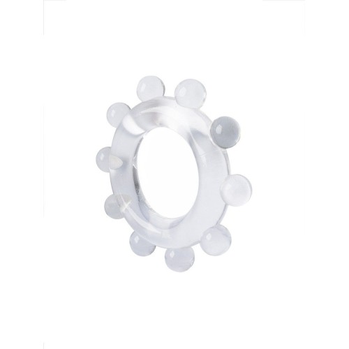 Прозрачное эрекционное кольцо со стимулирующими шариками