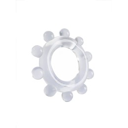 Прозрачное эрекционное кольцо со стимулирующими шариками