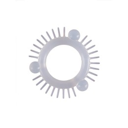 Эластичное эрекционное кольцо с 3 шариками и шипами