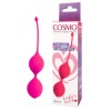 Розовые двойные вагинальные шарики с хвостиком Cosmo