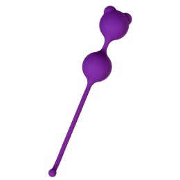 Фиолетовые вагинальные шарики A-Toys с ушками