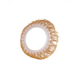 Эрекционное кольцо с бежевыми «ресничками»