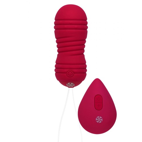 Бордовые вагинальные виброшарики с пультом ДУ Ray - 8,3 см.