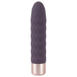 Фиолетовый мини-вибратор Elegant Diamond Vibe - 15 см.