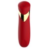 Красный силиконовый мини-вибратор - 13,7 см.