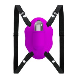 Лиловый вибростимулятор для клитора Love Rider на ремешках