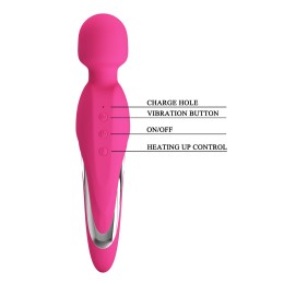 Розовый вибромассажер Michael с функцией нагрева