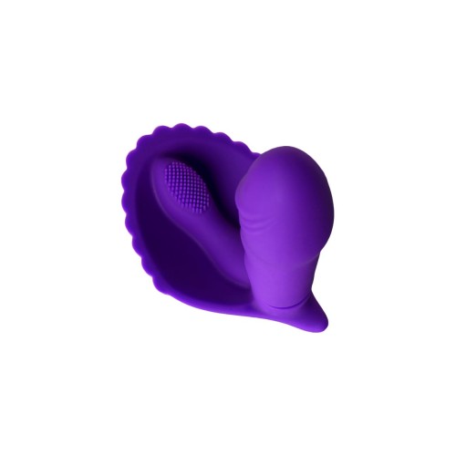 Фиолетовый вибратор для ношения в трусиках