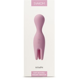 Розовый универсальный вибратор Nymph с подвижными  щупальцами 