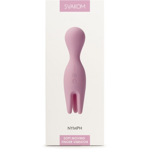 Розовый универсальный вибратор Nymph с подвижными  щупальцами 