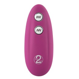 Ярко-розовый клиторальный стимулятор с пультом ДУ VibePad