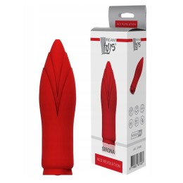 Красный клиторальный стимулятор Sirona - 10 см.