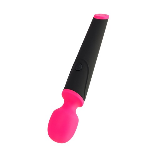 Черно-розовый вибростимулятор ASTER - 19,5 см.