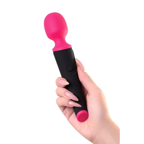 Черно-розовый вибростимулятор ASTER - 19,5 см.