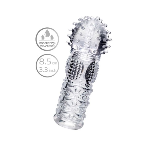 Прозрачная рельефная насадка на палец Hicks - 8,5 см.