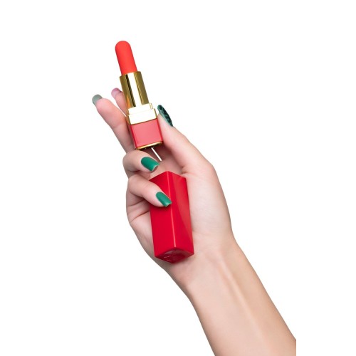 Красный вибратор-помада Pansies - 9 см.