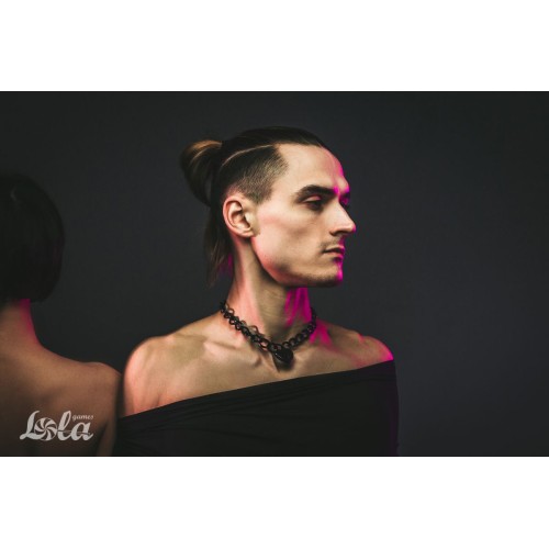 Черный ошейник Embrace с ключиком