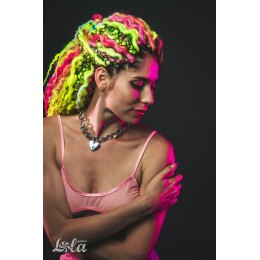 Серебристый ошейник Embrace с ключиком