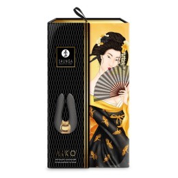 Черный двойной вибростимулятор AIKO с двумя моторами