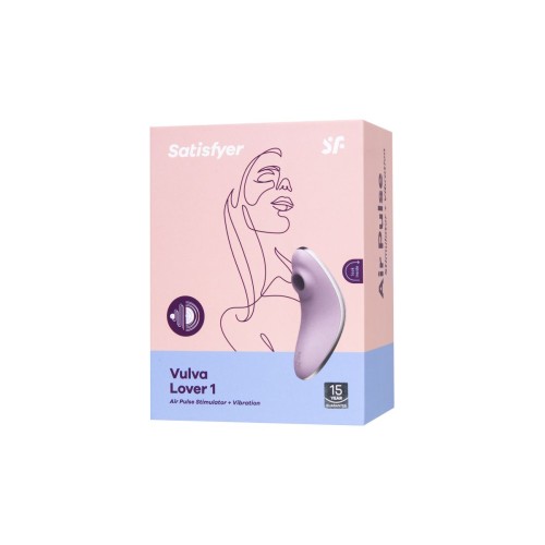 Сиреневый вакуум-волновой вибростимулятор клитора Satisfyer Vulva Lover 1