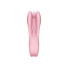 Розовый вибратор Threesome 1 с  пальчиками 