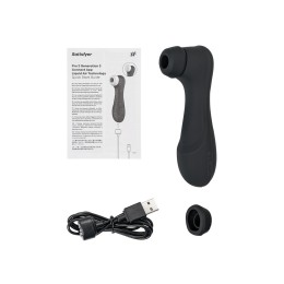 Черный вакуумный стимулятор клитора Satisfyer Pro 2 Generation 3