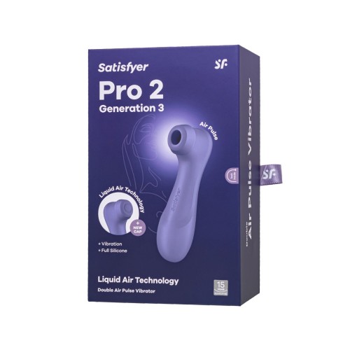Сиреневый вакуумный стимулятор клитора Satisfyer Pro 2 Generation 3