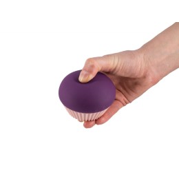Фиолетовый вакуум-волновой вибратор в форме капкейка