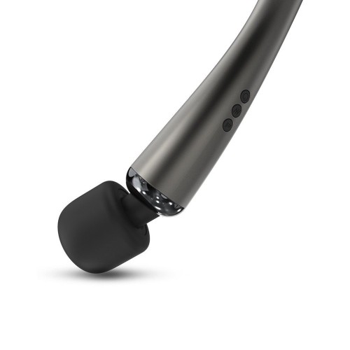 Черно-серый жезловый вибратор Megawand - 29,5 см.