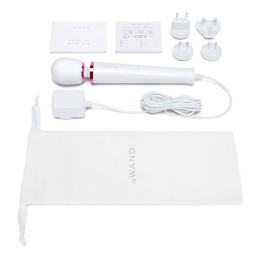 Белый проводной вибратор Le Wand Petite Vibrating Massager - 25 см.