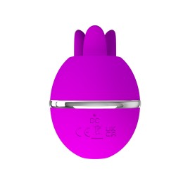 Лиловый двусторонний вибростимулятор клитора Gemini Ball