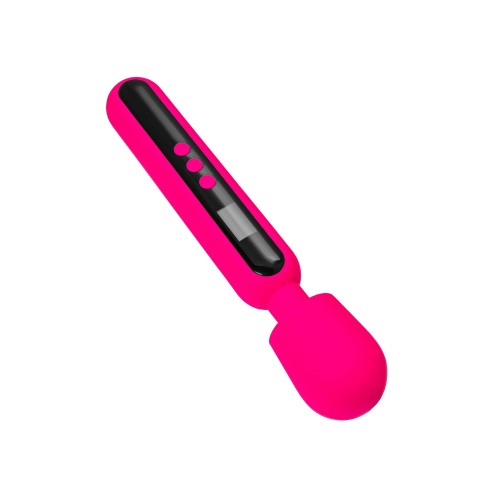 Ярко-розовый wand-вибратор Mashr - 23,5 см.