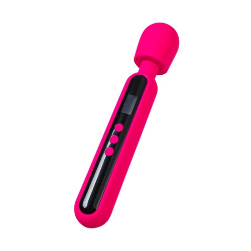 Ярко-розовый wand-вибратор Mashr - 23,5 см.