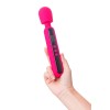 Ярко-розовый wand-вибратор Mashr - 23,5 см.