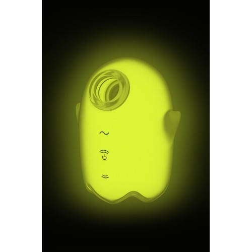 Желтый люминесцентный вакуум-волновой стимулятор клитора Glowing Ghost