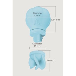 Голубой стимулятор клитора с 5 насадками Caress