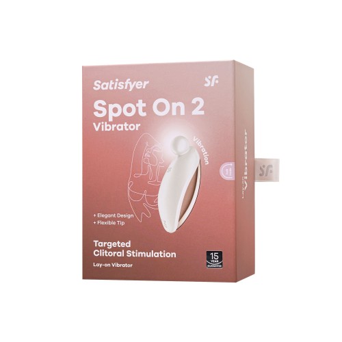 Белый вибростимулятор клитора Satisfyer Spot On 2