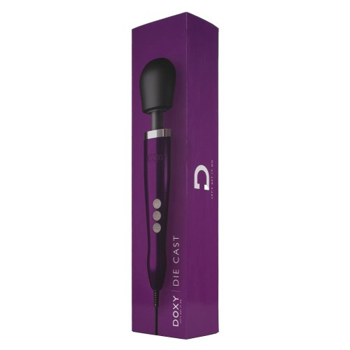 Фиолетовый жезловый проводной вибратор Doxy Die Cast - 37 см.